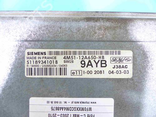 Engine control unit (ECU) FORD FOCUS C-MAX (DM2) 1.6 | BP37882847M57 - Image 4
