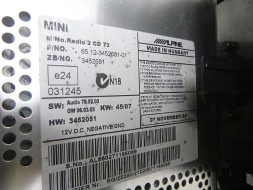 Radio MINI MINI (R56) One | BP38808832E6 - Image 7