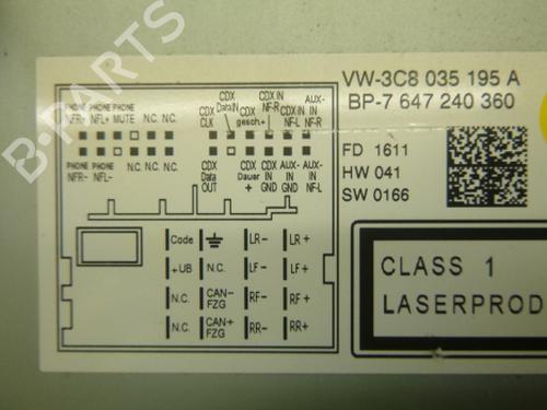 Radio VW GOLF VI (5K1) 1.6 TDI | BP38807147E6 - Image 7