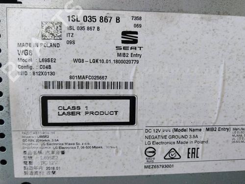 Radio SEAT Mii (KF1, KE1) 1.0 | BP39933402E6  - Image 8