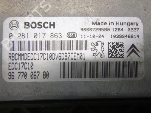 Engine control unit (ECU) CITROËN BERLINGO Box Body/MPV (B9) 1.6 HDi / BlueHDi 75 | BP38814619M57 - Image 3