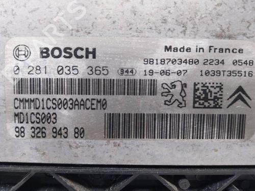 Engine control unit (ECU) PEUGEOT PARTNER Box Body/MPV (K9) 1.5 BlueHDi 75 | BP39621908M57 - Image 3