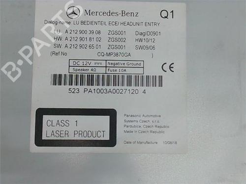 Radio MERCEDES-BENZ E-CLASS (W212) E 350 CDI (212.023) | BP38372116E6 - Image 2