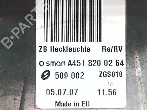 Right taillight SMART FORTWO Coupe (451) 1.0 (451.331, 451.380) | BP38393167C35 - Image 7