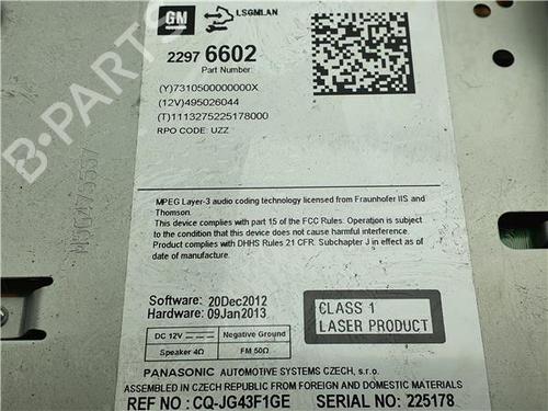 Radio OPEL ASTRA J Saloon 1.7 CDTI (69) | BP38373519E6 - Image 3
