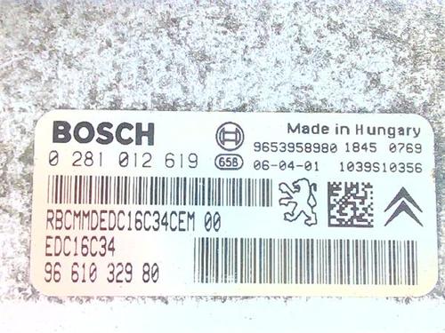 Control unit CITROËN BERLINGO Box Body/MPV (B9) 1.6 HDi 90 16V | BP38398556M11 - Image 4