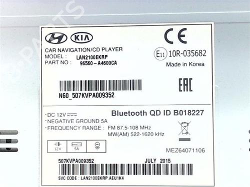 Radio KIA CARENS IV 1.7 CRDi | BP38384301E6 - Image 2