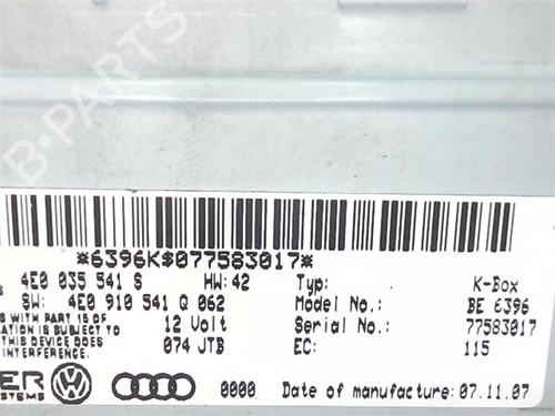 Radio AUDI A8 D3 (4E2, 4E8) 4.2 TDI quattro | BP38407431E6 - Image 2