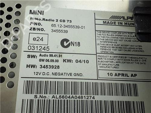 Radio MINI MINI Convertible (R57) Cooper | BP40085799E6 - Image 2