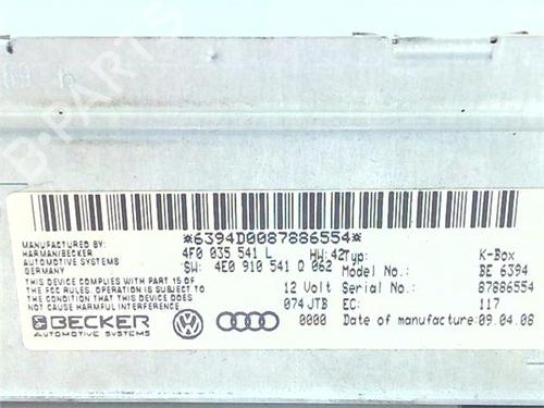 Radio AUDI A6 C6 (4F2) 2.7 TDI | BP38399044E6 - Image 3