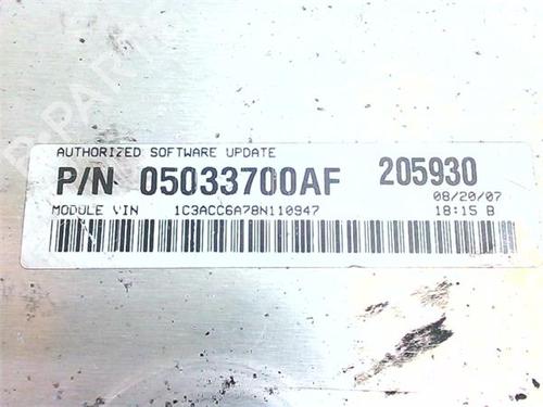 Control unit CHRYSLER SEBRING (JS) 2.0 CRD | BP38395083M11 - Image 2
