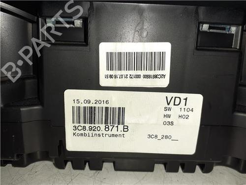 Instrument cluster VW CC B7 (358) 2.0 TDI | BP38362362C47 - Image 2