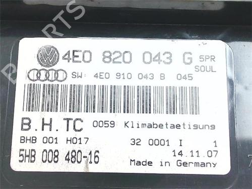 Climate control AUDI A8 D3 (4E2, 4E8) 4.2 TDI quattro | BP38407429I5 - Image 5