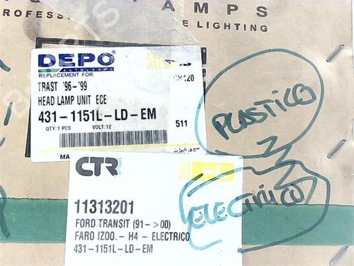 Left headlight FORD TRANSIT Bus (E_ _) 2.5 DI (EBL, ECL, EDS, EDL) | BP38372995C28 - Image 3