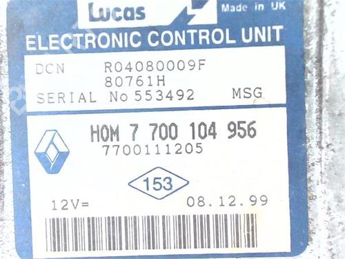 Control unit RENAULT CLIO II Hatchback Van (SB0/1/2_) 1.9 D (SB0E) | BP38380398M11 - Image 4