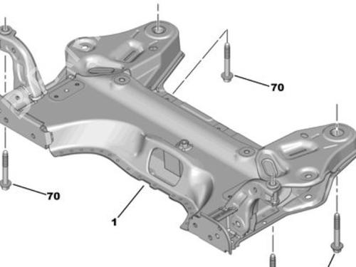 Used Subframe Subframe PEUGEOT 208 II (UB_, UP_, UW_, UJ_) 1.2 PureTech 100 (101 hp) 39721936 39721936