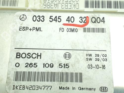 ESP ECU MERCEDES-BENZ E-CLASS (W211) E 270 CDI (211.016) | BP38401651M58 - Image 5