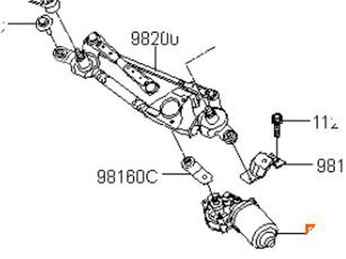 Used Front wiper motor Front wiper motor 38393500 38393500