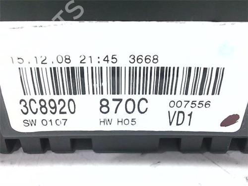 Instrument cluster VW PASSAT CC B6 (357) 2.0 TDI | BP38373548C47 - Image 4