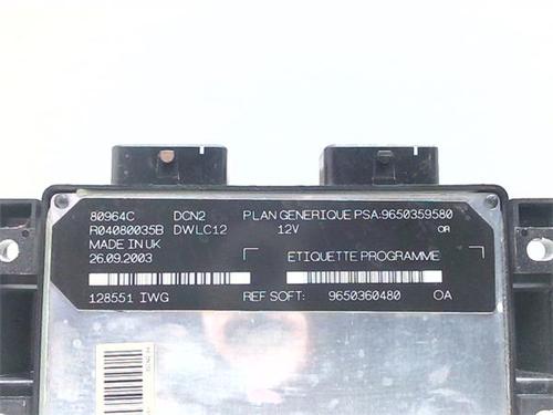 Control unit PEUGEOT PARTNER MPV (5_, G_) 1.9 D | BP38381522M11 - Image 4