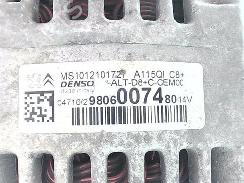 Alternator CITROËN C3 II (SC_) 1.2 VTi 82 | BP39964478M7 - Image 4