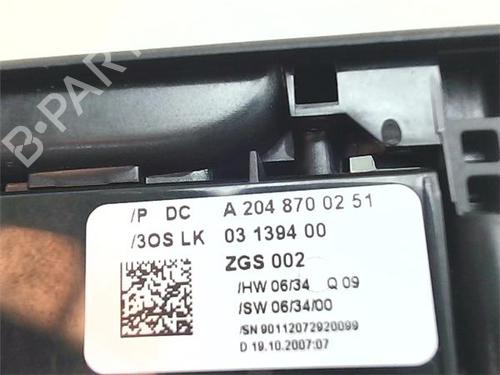 Left front window switch MERCEDES-BENZ C-CLASS (W204) C 220 CDI (204.008) | BP38386527I27 - Image 2
