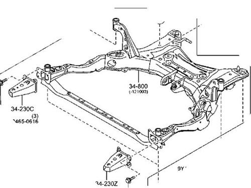 Subframe MAZDA CX-5 (KE, GH) 2.2 D AWD (KE2AW) | BP38381958M9 - Image 2