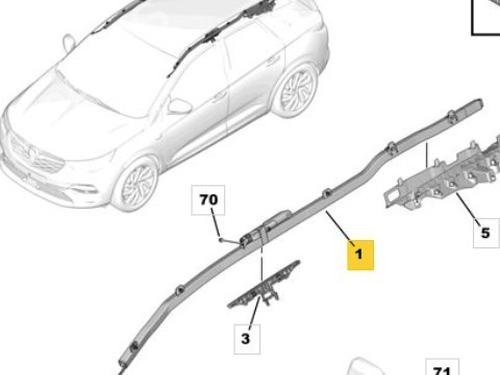 Used Right curtain airbag Right curtain airbag OPEL GRANDLAND / GRANDLAND X (A18, P1UO) 1.6 Turbo D (75) (120 hp) 39430526 39430526