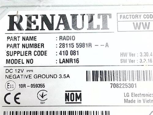 Radio RENAULT MEGANE IV Saloon 1.3 TCe 140 (LVNB) | BP38397281E6 - Image 3