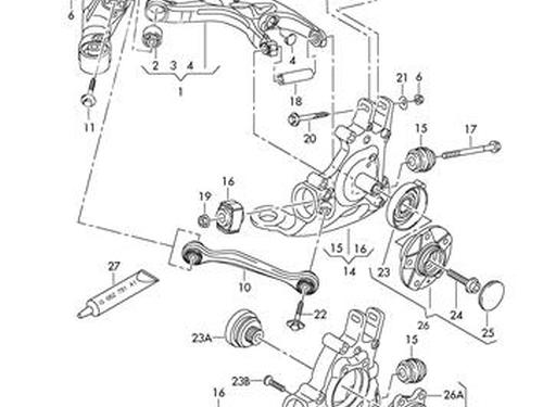 left-front-steering-knuckle-audi-a4-b8-8k2-2007-2008-2009-2010-2011-2012-2013-2014-2015-2016-2017-38381663 main image