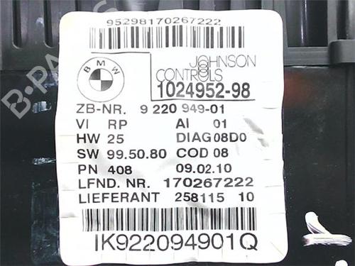 Instrument cluster BMW 1 Coupe (E82) 118 d | BP38382141C47 - Image 3