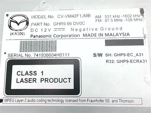 Radio MAZDA 6 Saloon (GJ, GL) 2.2 D (GJ2FP, GJ1021, GJ1022, GL1021) | BP38407691E6 - Image 4