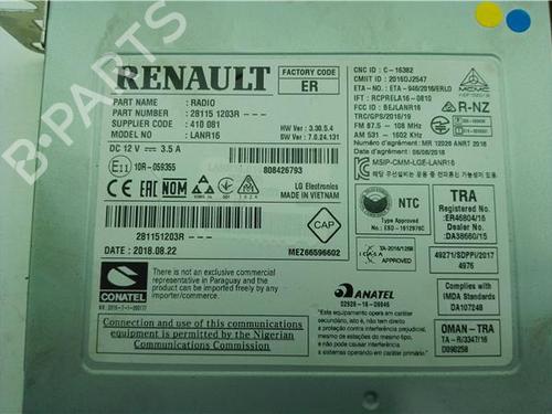 Radio RENAULT MEGANE IV Saloon 1.3 TCe 115 (LVN9) | BP38386087E6 - Image 6