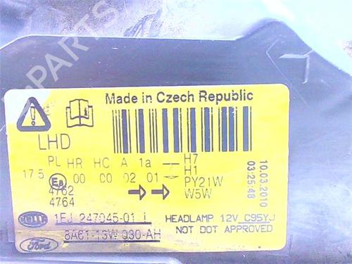 Left headlight FORD FIESTA VI Van 1.4 TDCi | BP38393843C28 - Image 3