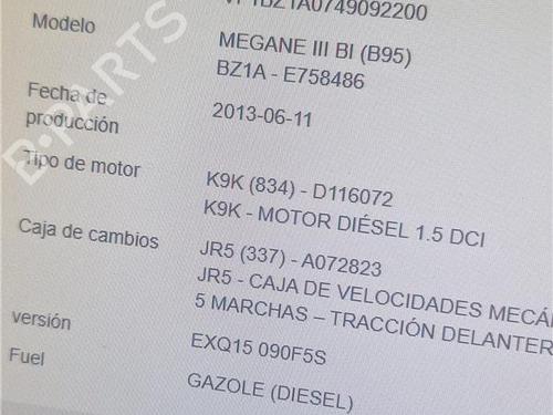 Engine RENAULT MEGANE IV Saloon 1.5 dCi 90 (LVA1) | BP38390413M1 - Image 4