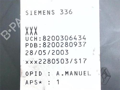 Electronic module RENAULT MEGANE II Saloon (LM0/1_) 1.9 dCi (LM0G, LM1G, LM2C) | BP38354617M83 - Image 3