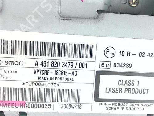 Radio SMART FORTWO Coupe (451) 1.0 (451.331, 451.380) | BP38384712E6 - Image 3