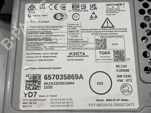 Radio SKODA SCALA (NW1) 1.0 TSI | BP39338718E6 - Image 5
