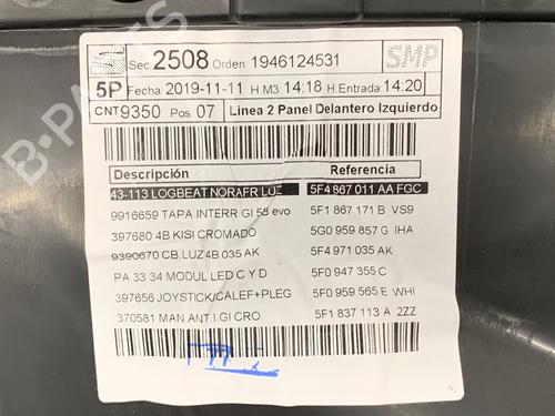 Front left panel SEAT LEON (5F1) 1.5 TSI | BP39357566C58 - Image 5