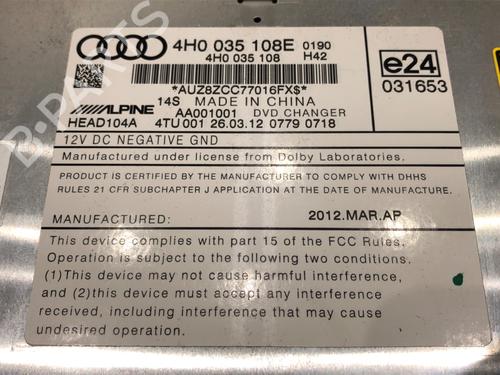 Electronic module AUDI A8 D4 (4H2, 4H8, 4HC, 4HL) 6.3 W12 quattro | BP39496786M83 - Image 3