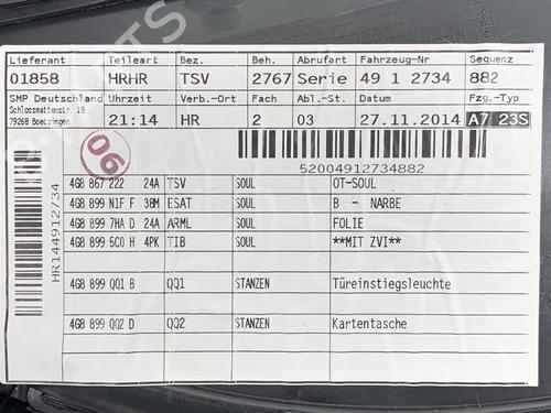 Rear left panel AUDI A7 Sportback (4GA, 4GF) 3.0 TFSI quattro | BP39388918C60 - Image 5