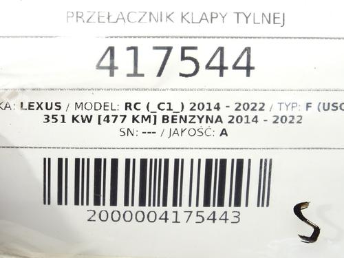 Switch LEXUS RC (_C1_) F (USC10_, USC10R) | BP39268937I30 - Image 4