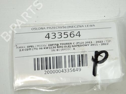 Left sun visor OPEL ZAFIRA TOURER C (P12) 2.0 CDTi (75) | BP39269174I1 - Image 5