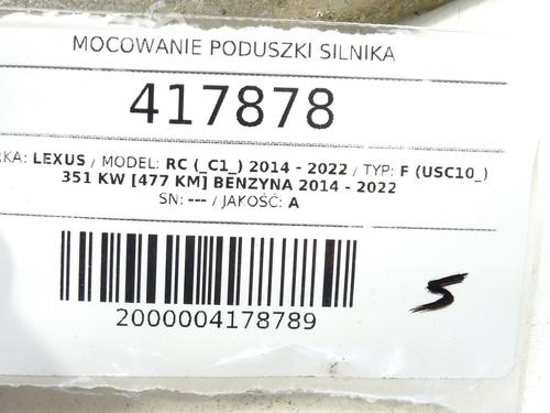 Engine mount LEXUS RC (_C1_) F (USC10_, USC10R) | BP39268956M89 - Image 4