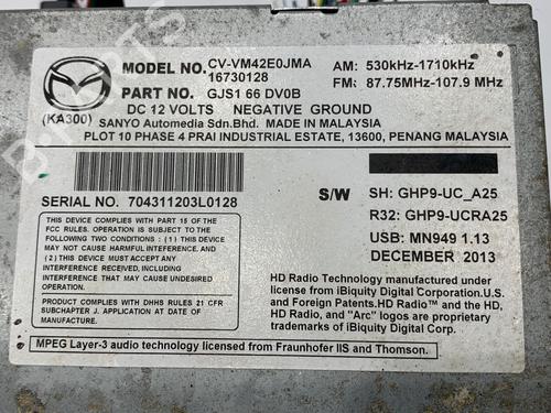 Radio MAZDA 6 Saloon (GJ, GL) 2.5 (GJ5FP, GL1032, GL1033) | BP39304090E6 - Image 6