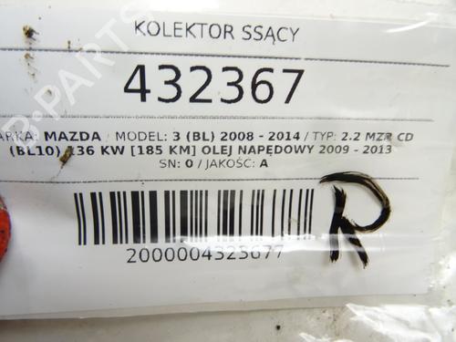 Intake manifold MAZDA 3 (BL) 2.2 MZR CD (BL10) | BP39269162M70 - Image 5