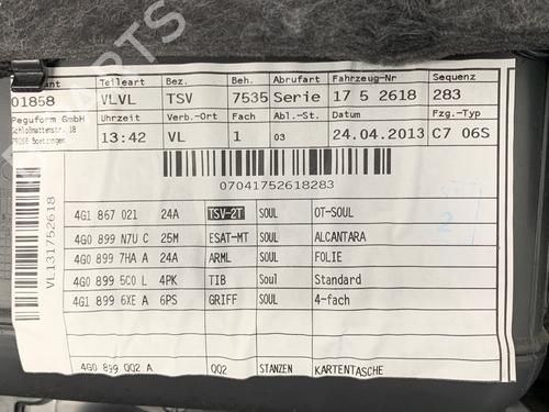 Front left panel AUDI A6 C7 Avant (4G5, 4GD) 2.0 TDI | BP39361767C58 - Image 5