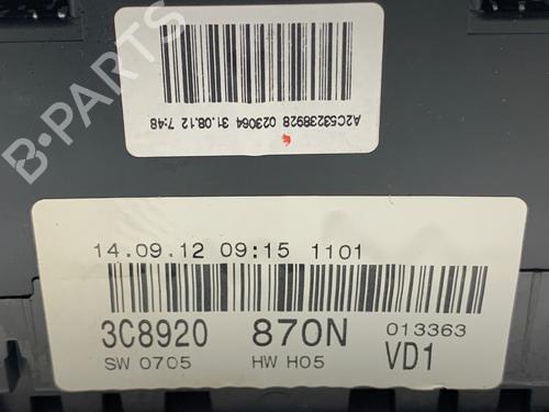 Instrument cluster VW CC B7 (358) 2.0 TDI | BP39310343C47 - Image 4