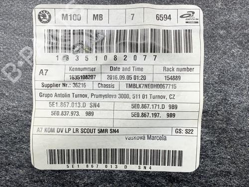 Front left panel SKODA OCTAVIA III Combi (5E5, 5E6) 2.0 TDI / TDI RS 4x4 | BP39300066C58 - Image 5