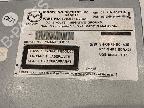 Radio MAZDA 6 Estate (GJ, GL) 2.2 D (GJ2FW, GJ692) | BP39290871E6 - Image 6